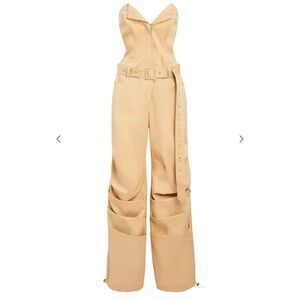 SER.O.YA Cream Strapless Jumpsuit